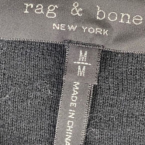 Rag & Bone Mens Sz Medium Crewneck Sweater Pullover Gray Wool Cotton Stretch - Picture 4 of 5